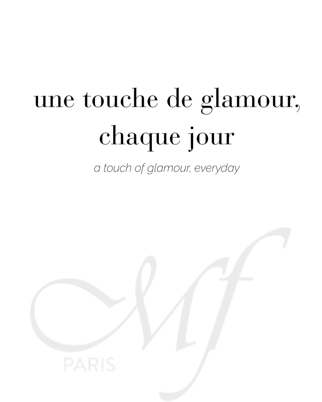Quote une touche de glamour, chaque jour Quote - une touche de glamour, chaque jour